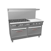 Southbend Ultimate 60in Gas 6 Burner Range with 24in Right Side Griddle - 4601AA-2GR 