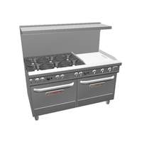 Southbend Ultimate 60"Gas 6 BurnerRange w/24" Right Thermostat Griddle - 4601AA-2TR