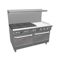 Southbend Ultimate 60in Gas 6 Burner Range with 24in Right Side Griddle - 4602AA-2GR 