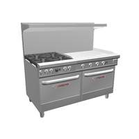 Southbend Ultimate 60" Gas 4 Burner Range w/ 36" Right Manual Griddle - 4601DD-3GR