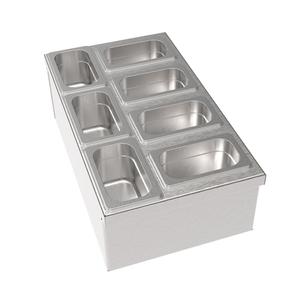 Krowne Metal MoveWell 12in Wide Condiment Tray Modular Insert - MW-CT12 