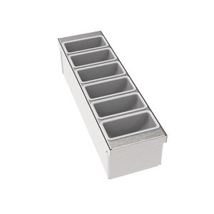 Krowne Metal MoveWell 6" Wide Condiment Tray Modular Insert - MW-CT6