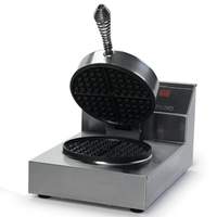 Nemco Countertop Single Waffle Baker Iron 7in Grid Silvertone 240v - 7000A-S240 