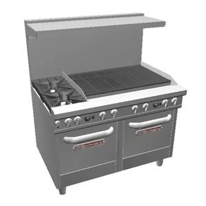Southbend 48in Ultimate 4 Burner Range with 36in Right Charbroiler - 4484AC-3CR 