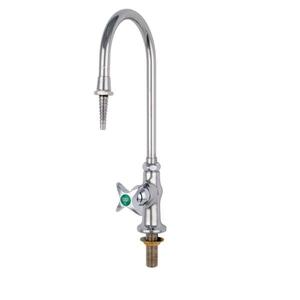 T&S Brass Tin-Lined Deck Mount Faucet w/5-7/8"Gooseneck & Serrated Tip - BL-5850-01TL-CW