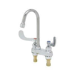 T&S Brass 4" Centerset Deck Mount Mixing Faucet w/ Integral Spout - B-0892-01