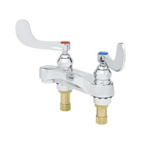 T&S Brass 4" Centerset Deck Mount Mixing Faucet w/ Integral Spout - B-0890-VF05