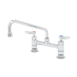 T&S Brass 8" Deck Mount Swivel Sink & Double Pantry Faucet - B-2280-CR