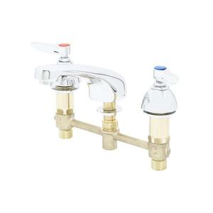 T&S Brass 8" Concealed Deck Mount Mixing Faucet w/ Spout & Aerator - B-2990