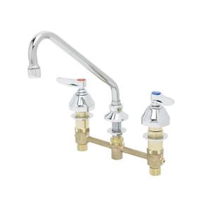 T&S Brass 8" Concealed Deck Mount Mixing Faucet w/ 9" Swing Nozzle - B-2855