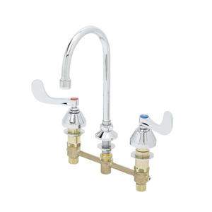 T&S Brass 8in Concealed Deck Mount Mixing Faucet with 5-3/4in Gooseneck - B-2867-04 