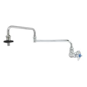 T&S Brass Splash-Mounted Double-Jointed Single Valve Pot Filler Faucet - B-0594