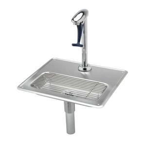 T&S Brass Drop-In Pedestal Glass Filler with Adjustable Flow Outlet - B-1230 