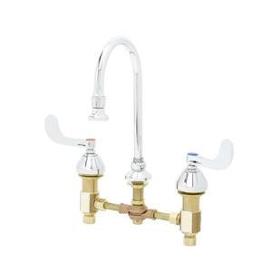 T&S Brass Concealed Deck Mounted Mixing Faucet with 8in Adjustable Center - B-0865-04 