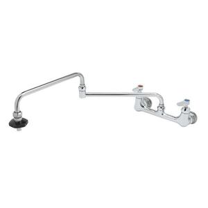 T&S Brass Splash-mounted Double-Jointed 24"L Pot Filler Faucet - B-0598