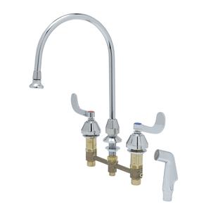 T&S Brass 8" Concealed Deck Mount Mixing Faucet w/ Rosespray Outlet - B-2347