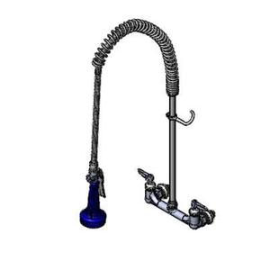 T&S Brass Pre-Rinse Unit w/ 8" OC Wall Mount - B-0133-EE-CR-8C