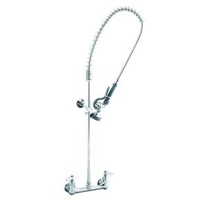 T&S Brass EasyInstall Wall Mount Pre-Rinse Unit w/ Cerama Cartridges - B-0133-CCB-CR