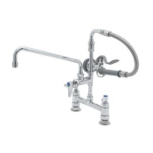 T&S Brass Pre-Rinse Faucet Assembly w/ 12" Add-On Faucet & Spray Valve - B-0178