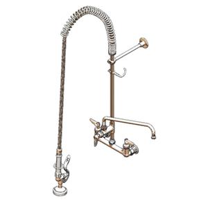 T&S Brass EasyInstall Pre-Rinse Unit w/ 14" Add-On Swing Faucet - B-0133-01-CR