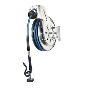 T&S Brass Stainless Steel Open Hose Reel System with 35ft Hose - B-7132-01 