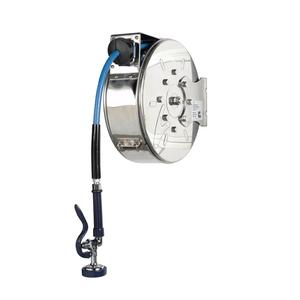 T&S Brass Stainless Steel Enclosed Hose Reel System with 30ft Hose - B-7122-C01 