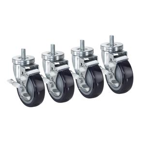 Krowne Metal 1/2"-13 Threaded Stem Caster Set Of 4 - 28-144S