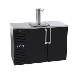 Krowne Metal 52" Wide Two Tap Two-Section Draft Beer Cooler - DB52L-BSS