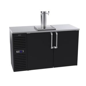 Krowne Metal 60" Wide Two Tap Two-Section Draft Beer Cooler - DB60L-BSS