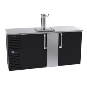 Krowne Metal 72" Wide Three Tap Two-Section Draft Beer Cooler - DB72L-BSS