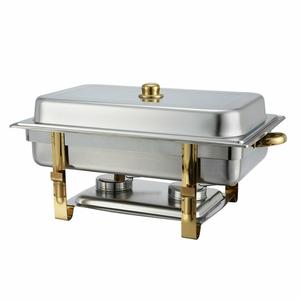 Winco Malibu 8qt Rectangular Stainless Steel Chafing Dish - 201 