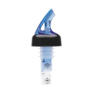 Bar Maid 1oz Blue Premium Liquor Pourer with Black Collar - BMP-3100B 