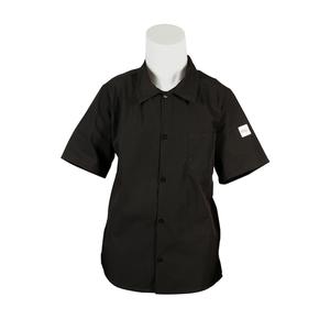 Mercer Culinary Millenia Black Unisex Short Sleeve Cook Shirt - XL - M60200BK1X 