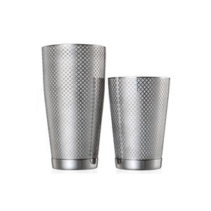 Mercer Culinary Barfly 28oz Diamond Lattice Etched Cocktail Shaker Set - M37200 