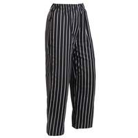 Mercer Culinary Millennia Unisex Black Cooks Chalk Stripe Pants - XL - M60030BCS1X