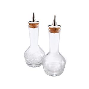 Mercer Culinary Barfly Contemporary Style 2 Piece Glass Bitter Bottle Set - M37196 