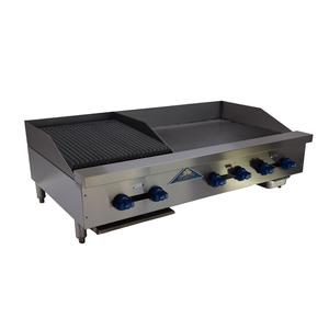 Comstock Castle 48" Wide Gas Griddle & Radiant Charbroiler Combination - FHP48-30T-1.5RB