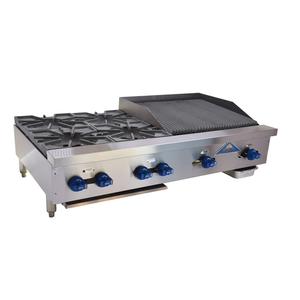 Comstock Castle 48in Wide Gas Hot Plate & Radiant Charbroiler Combination - FHP48-2RB 