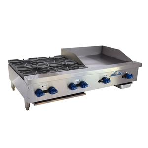 Comstock Castle 48in Wide Gas Hot Plate & Flat Griddle Combination - FHP48-24 