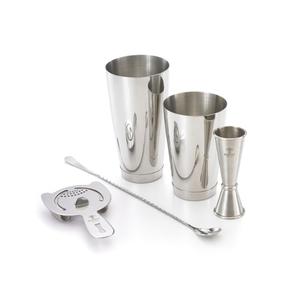 Mercer Culinary Barfly Basics 5 Piece Stainless Steel Bartending Set - M37101 