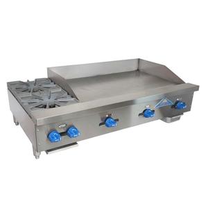 Comstock Castle 48" Wide Gas Manual Griddle & Two Burner Hot Plate Combo - 3248-36