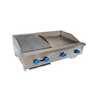 Comstock Castle 42" Wide Gas Manual Griddle & Radiant Charbroiler Combo - 3242-24-1.5RB