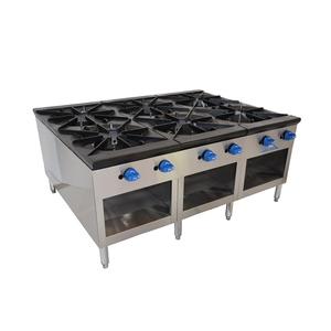 Comstock Castle 54" Wide Six Burner Gas Stock Pot Range - 2CSP54