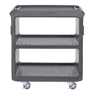 Cambro Service Cart Pro 31-1/4" Grey Polyethylene 3 Shelf Cart - SC225615