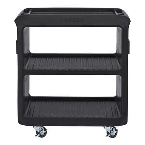 Cambro Service Cart Pro 31-1/4" Black Polyethylene 3 Shelf Cart - SC225110