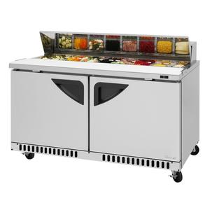 Turbo Air 60" 14.8 Cubic Foot 16 Pan Sandiwch Salad Prep Table - TST-60SD-FB-N