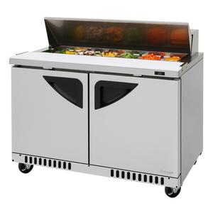 Turbo Air 48" 11.1 Cubic Foot 12 Pan Sandwich Salad Prep Table - TST-48SD-FB-N