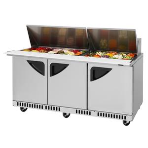 Turbo Air 72in Wide 30 Pan Mega Top Sandwich Salad Prep Table - TST-72SD-30-FB-N 