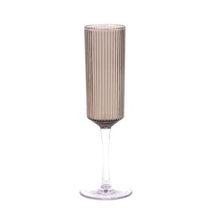 Front of House Gatsby™ Plastic 6 oz. Smoke Champagne Flute - 1 Dozen - ACH003GYT23