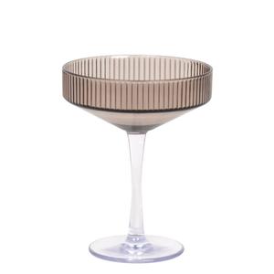 Front of House Gatsby™ Plastic 7 oz. Smoke Martini Glass - 1 Dozen - AMA009GYT23